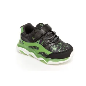 Stride Rite Light-Up Swirl Kid Sneaker - Black/Lime
