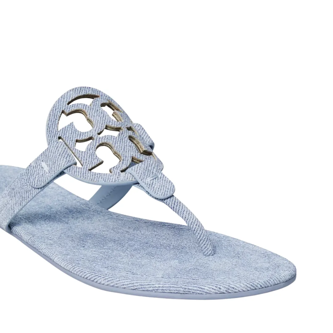 Tory Burch Miller Denim Sandals - Blue Cloud
