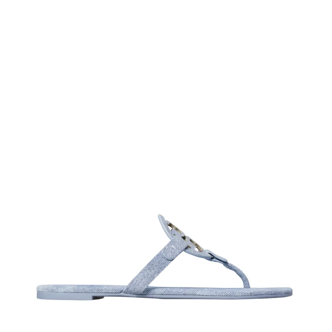 Tory Burch Miller Denim Sandals - Blue Cloud