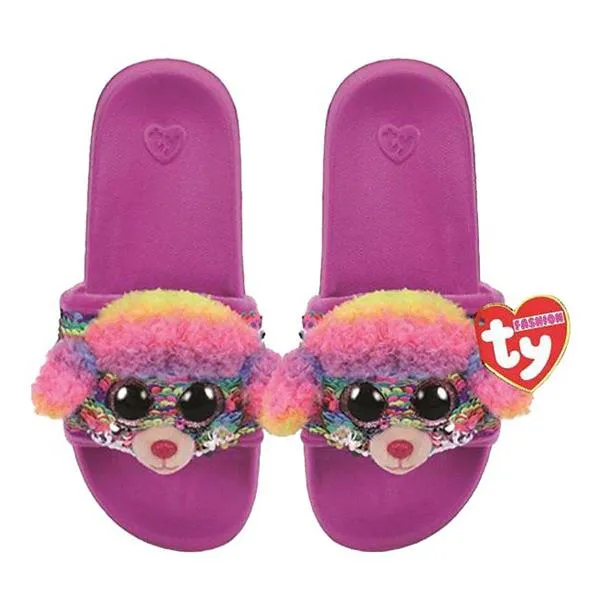Ty Reversible Sequin Slides - Rainbow the Poodle