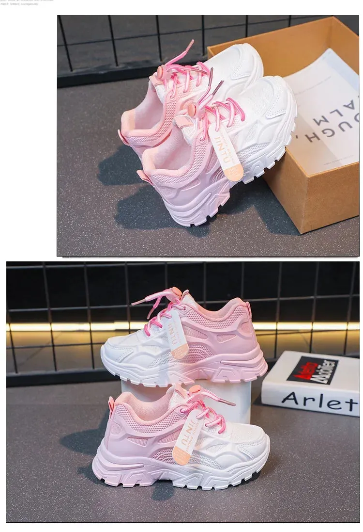 Ultra-Light Breathable Kids Sports Shoes Spring Autumn New Style Primary School Students Running Shoes Boys Girls Net Face