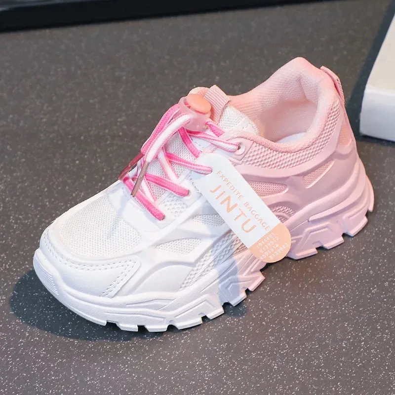 Ultra-Light Breathable Kids Sports Shoes Spring Autumn New Style Primary School Students Running Shoes Boys Girls Net Face
