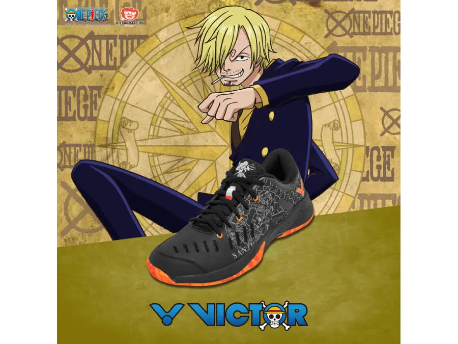 Victor X One Piece Sanji (Unisex) Badminton Court Shoe [Black] Limited Edition A-OPS C