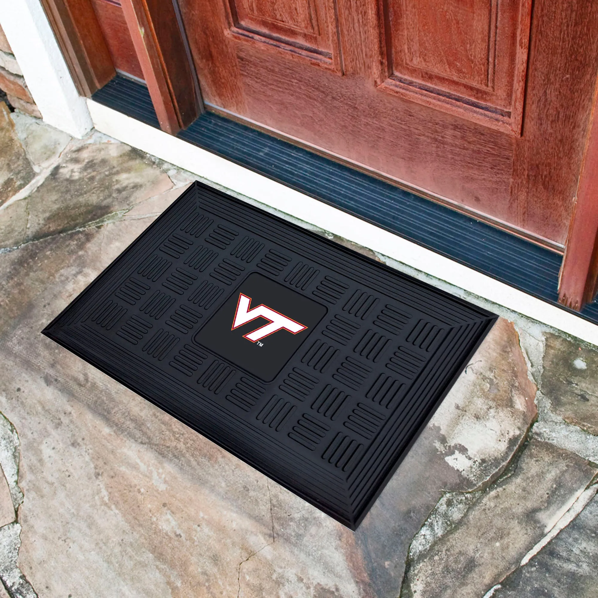 Virginia Tech Medallion Door Mat
