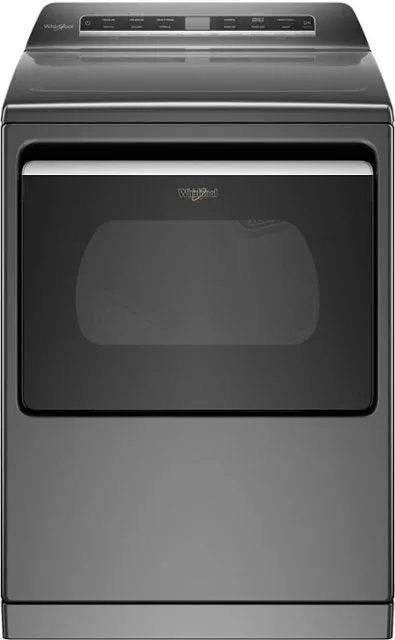 Whirlpool - 7.4 Cu. Ft. Smart Electric Dryer with Steam and Advanced Moisture Sensing - Chrome Shadow - display_model