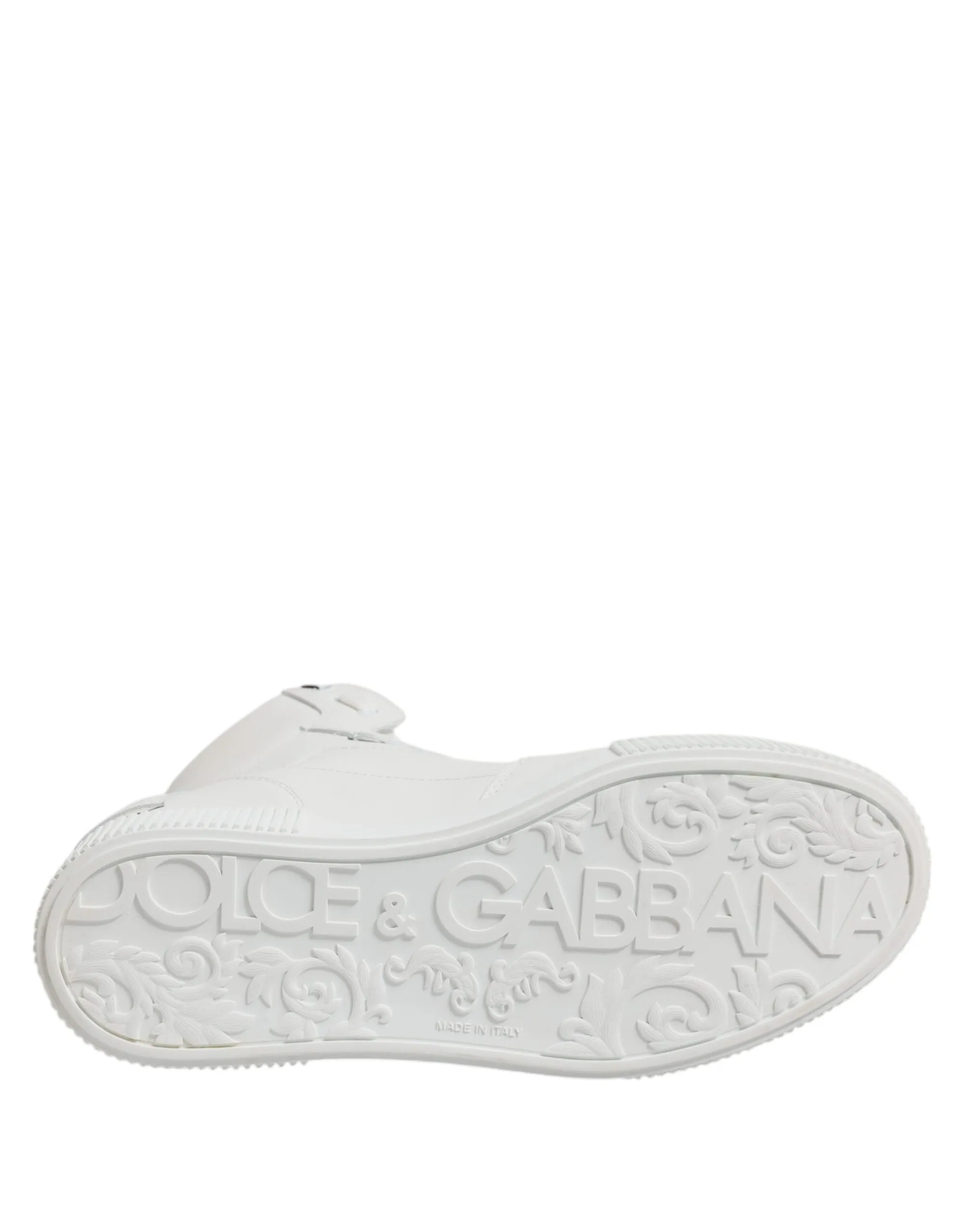 White Leather High Top Sneakers Shoes