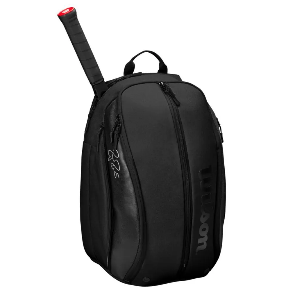 Wilson RF DNA Federer Backpack Racquet Bag (Black)