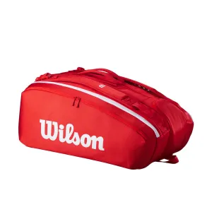 Wilson Super Tour 15 Racquet Bag (Red) 2025