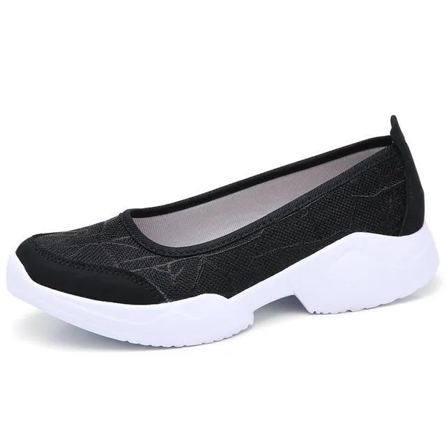 Women Flats Sneakers Shoes Breathable Mesh Walking Sneakers Ladies Woman Slip On Ballet Loafers