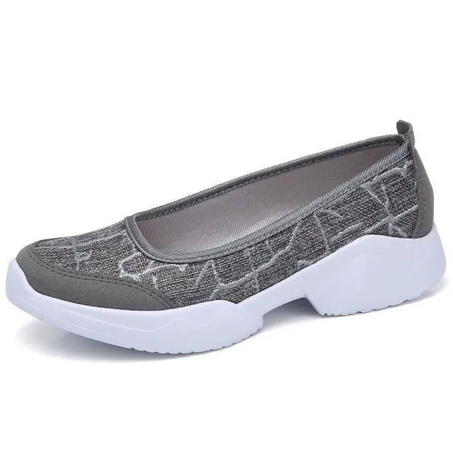Women Flats Sneakers Shoes Breathable Mesh Walking Sneakers Ladies Woman Slip On Ballet Loafers