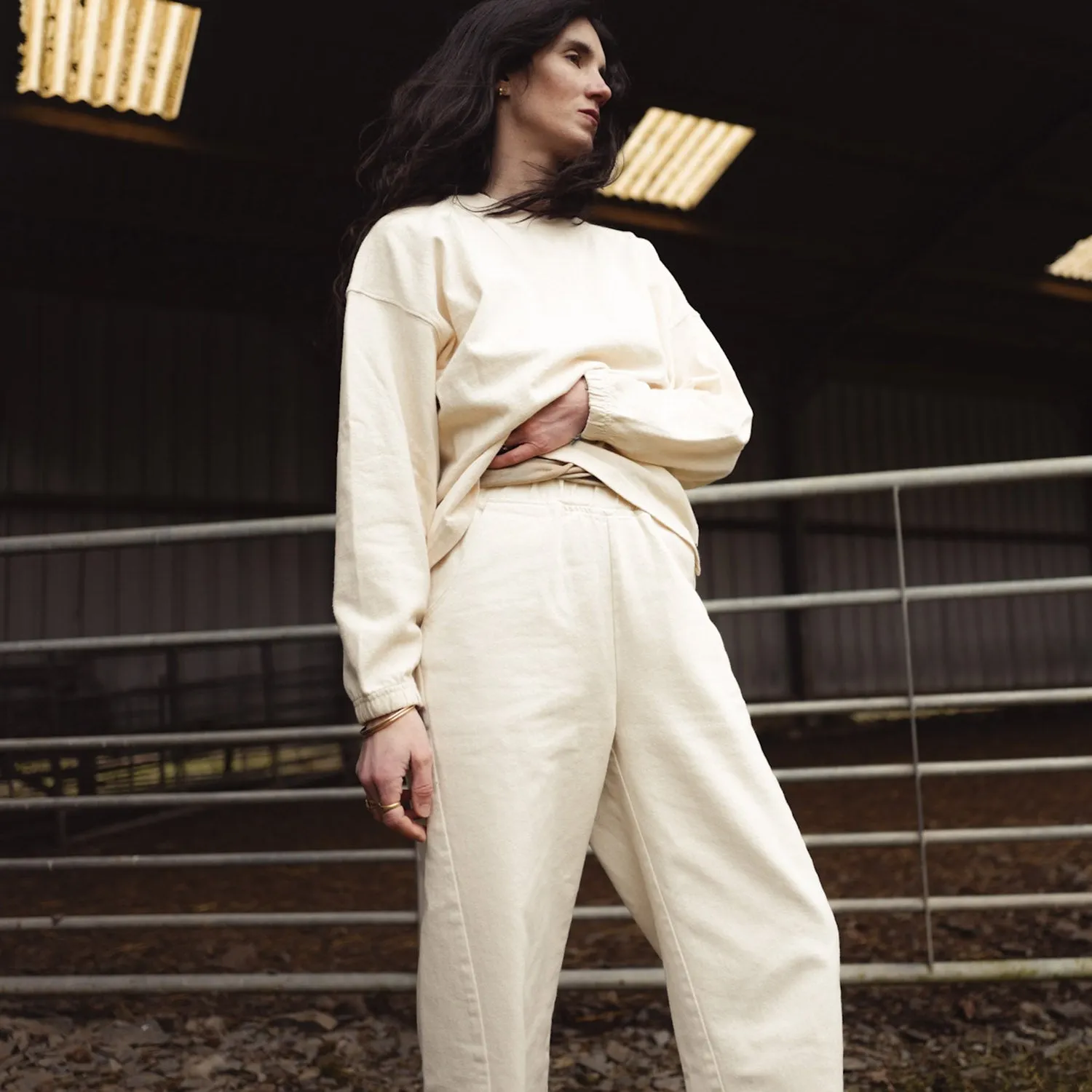 Womens Cotton Arc Pants - Naturel