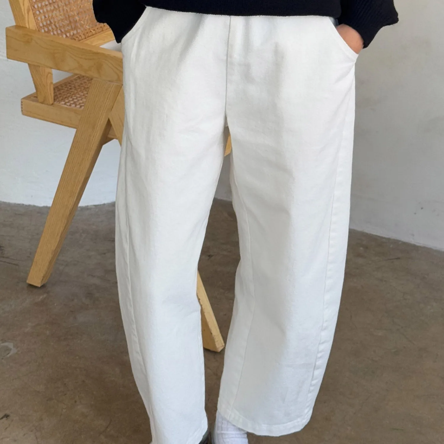 Womens Cotton Arc Pants - Naturel