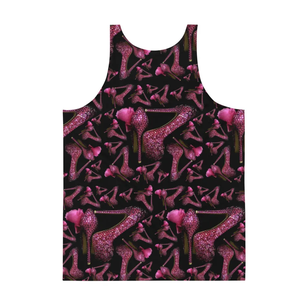 Women's Racerback Tank Nina 'Pink crystals shoes Kilamenation'