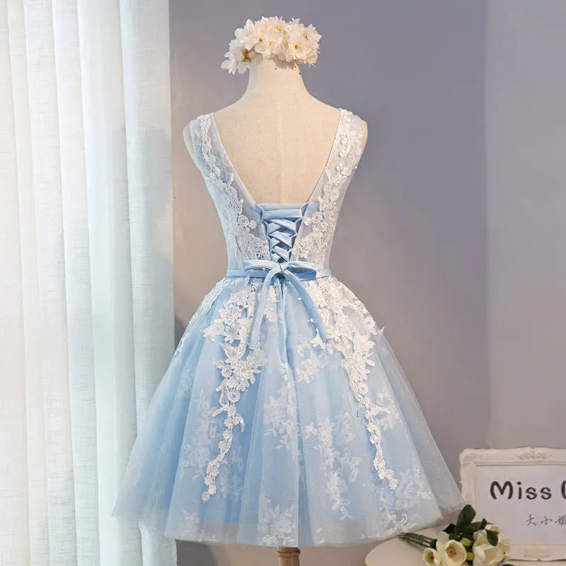 Women's Short Homecoming Dress Lace Prom Graduation Party Gown Wedding Guest Dress