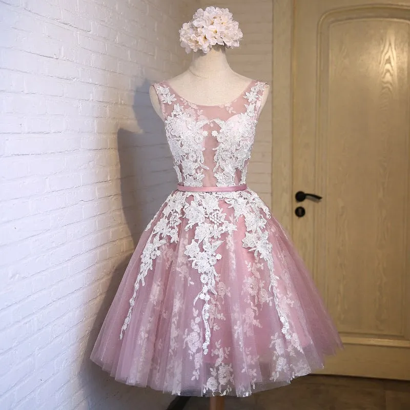 Women's Short Homecoming Dress Lace Prom Graduation Party Gown Wedding Guest Dress