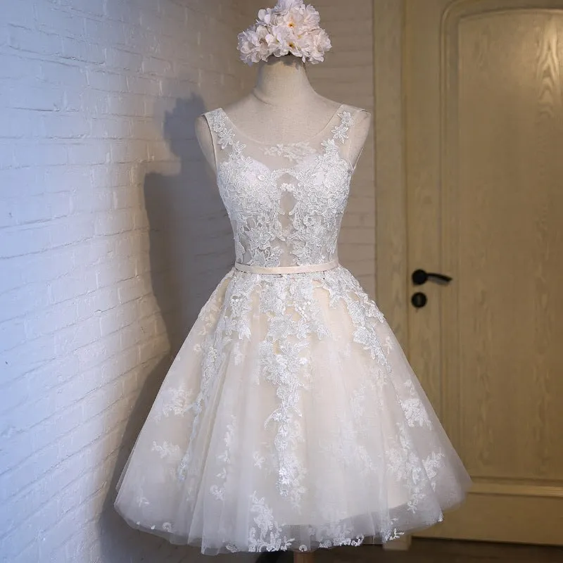 Women's Short Homecoming Dress Lace Prom Graduation Party Gown Wedding Guest Dress