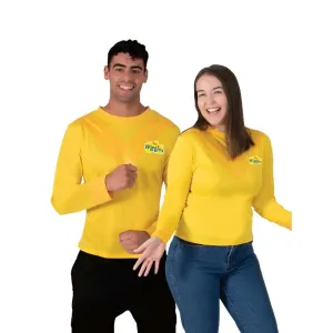 Yellow Wiggle Costume Top, Adult