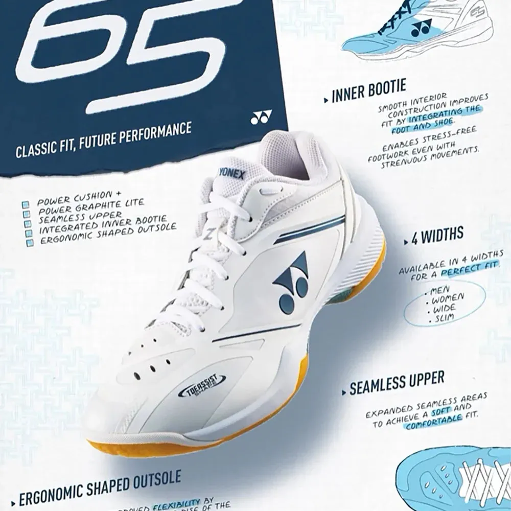 Yonex 2025 Power Cushion 65Z4 Men Badminton Shoes (White)